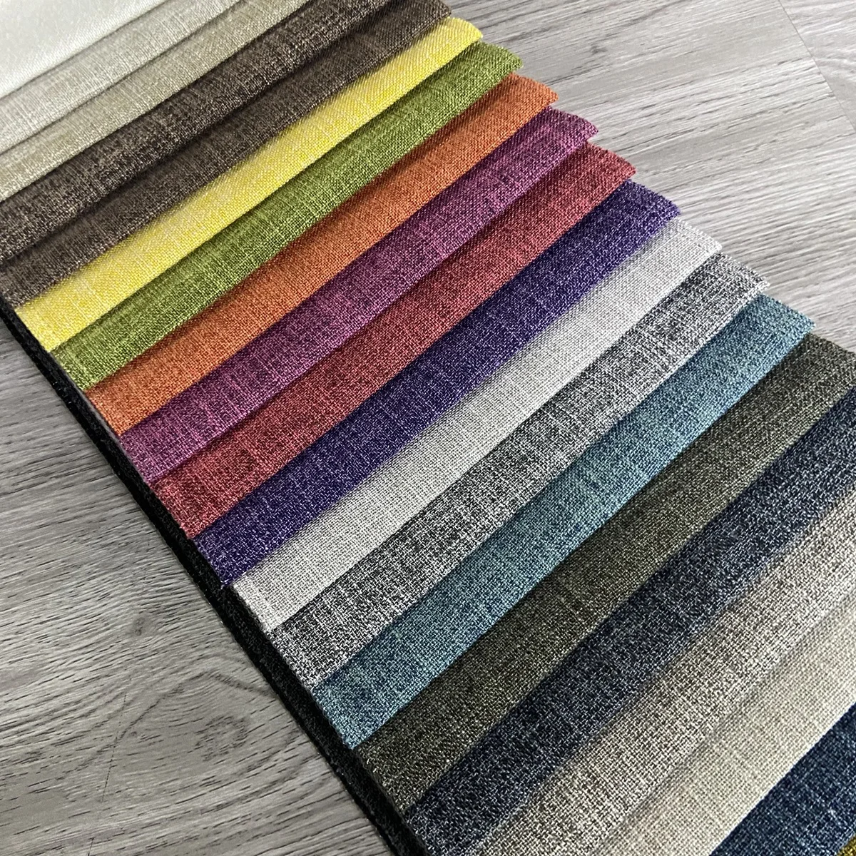 New simple style linen-look sofa fabric 100% polyester upholstery fabric for furniture and home textile