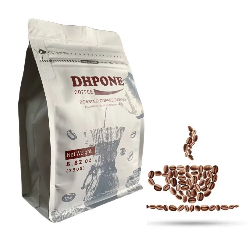Private Label High Quality 20%Arabica + 80% Robusta Blend Espresso Roasted Whole Coffee Beans 0.5kg From Dak Lak Vietnam