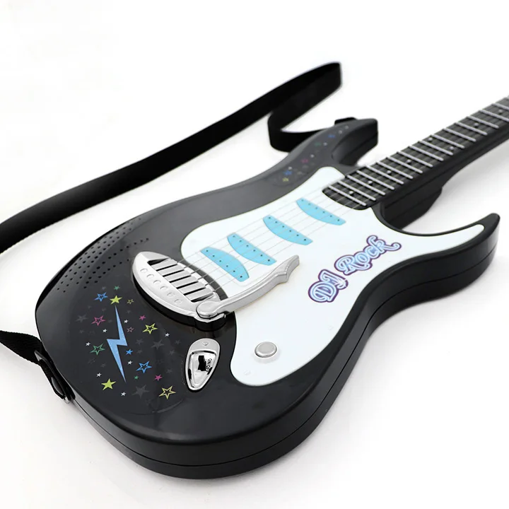 Custom Rock style guitar with 6 real strings authentic electric guitar kids pink guitar