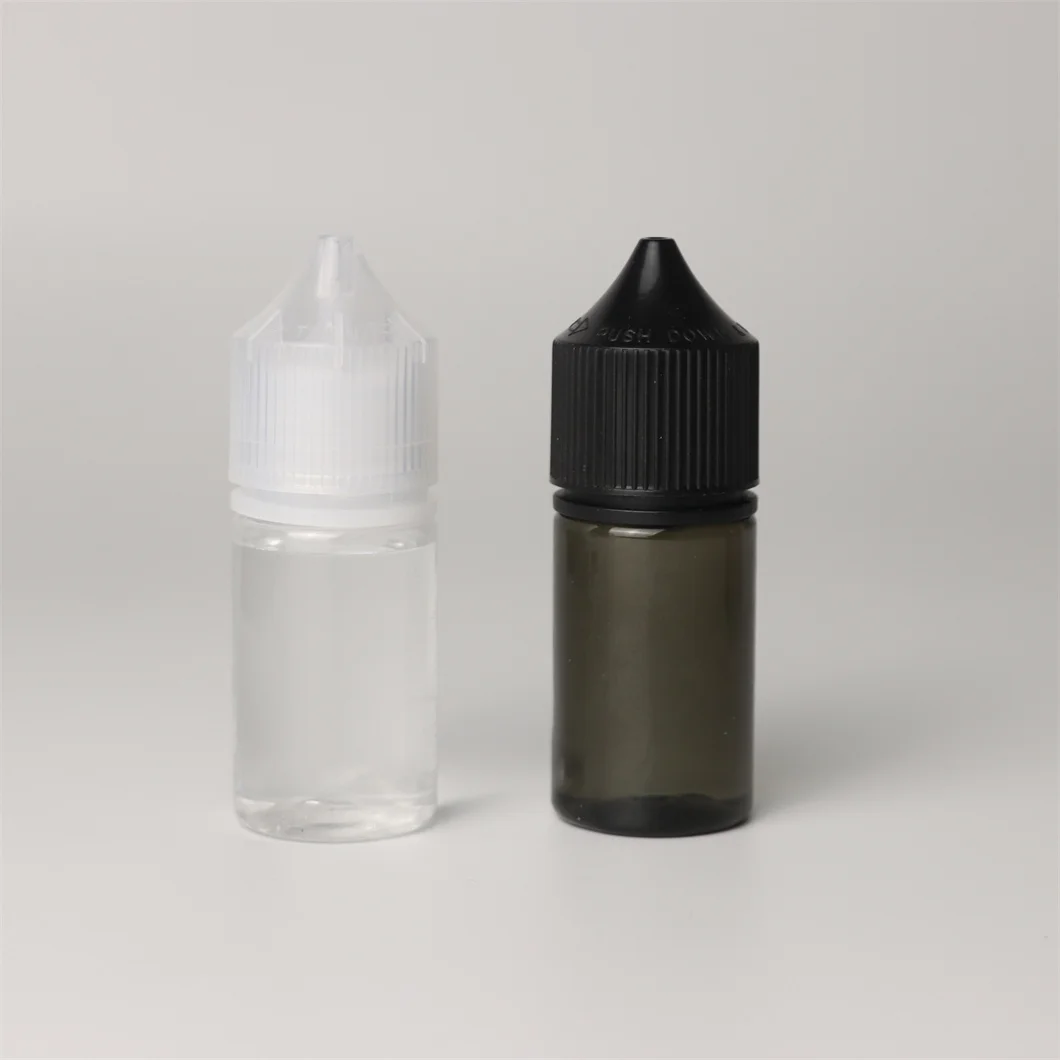 30ml Plastic Pet Transparent Black Liquid Eye Drop Bottle Essential Oil Squeeze Dropper Bottle