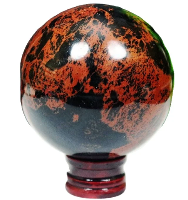 High Quality Natural Mahogany Obsidian Crystal Spheres Polished Healing Pattern Agate for Semi-Precious Stone Crafts
