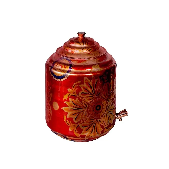 Kitchenware Accessories Ayurveda Health Benefits Drinking Water Dispenser Copper Metal Water Storage Dispenser