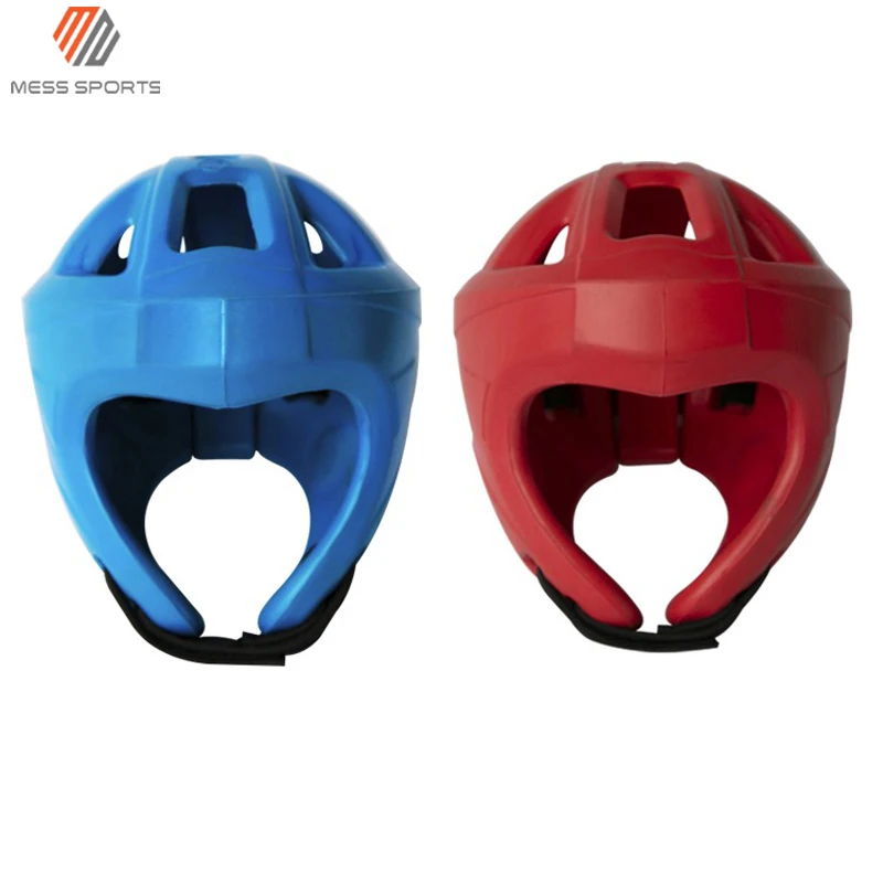 New Simple Design Solid Color red Leather Head Guard PU / Pvc Safety Helmet Head Guard Protective