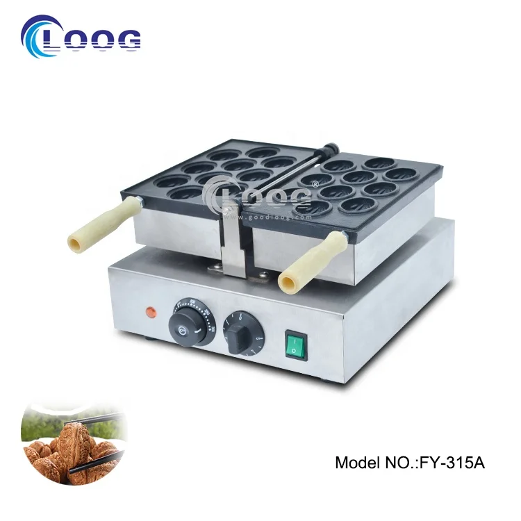 Hot Selling Snack Machines Commercial Walnut Waffle Maker Electric Waffle Cake Maker Waffle Maker Shapes