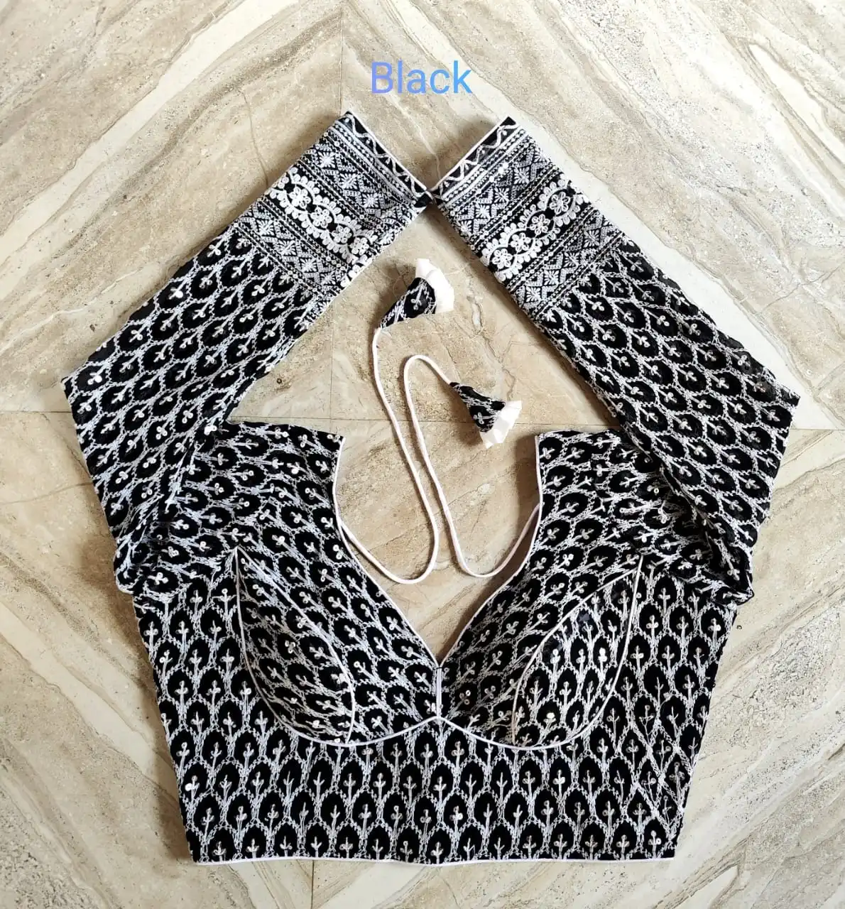 ready made blouse Western Design With Chikan Work saree blouse readymade women sexy readymade saree blouse wholesale