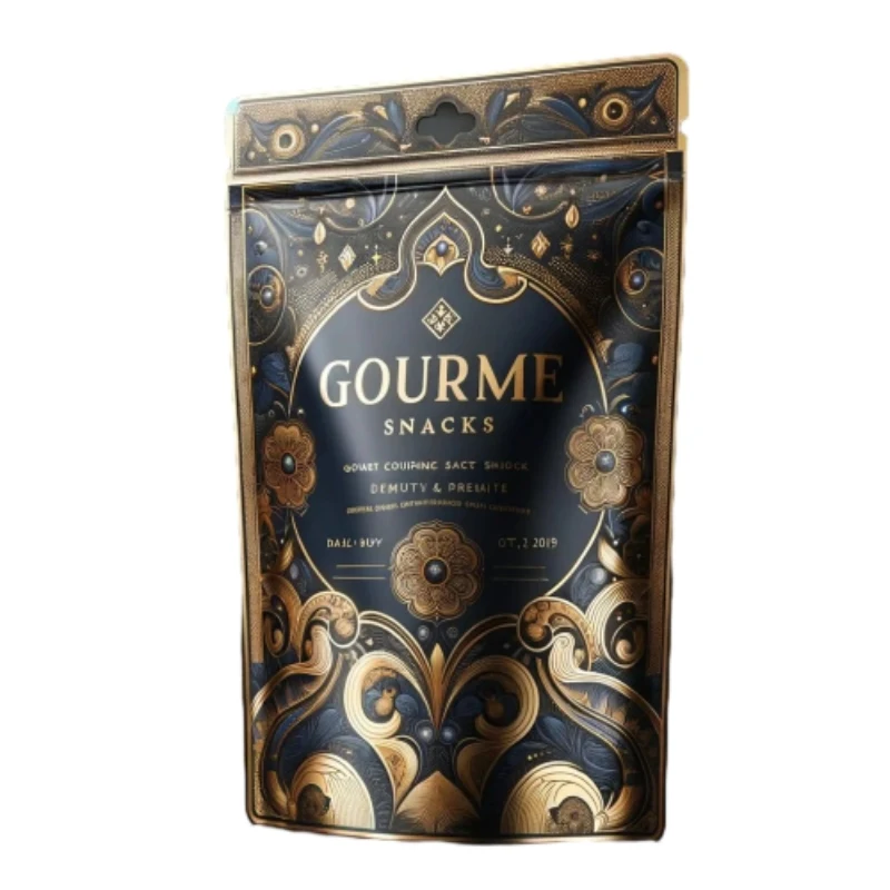 Custom Printed Heat Sealed Biscuit Snack Stand Up Pouch With Zip Plastic Packaging Aluminium Foil Bag Food Dry Fruit Bag