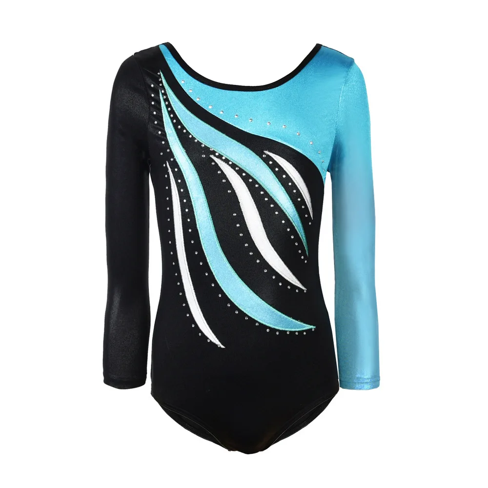Custom Long Sleeve Mesh Ballet Leotard Nylon Spandex Gymnastic Dance Wear Supplier Manufacturer