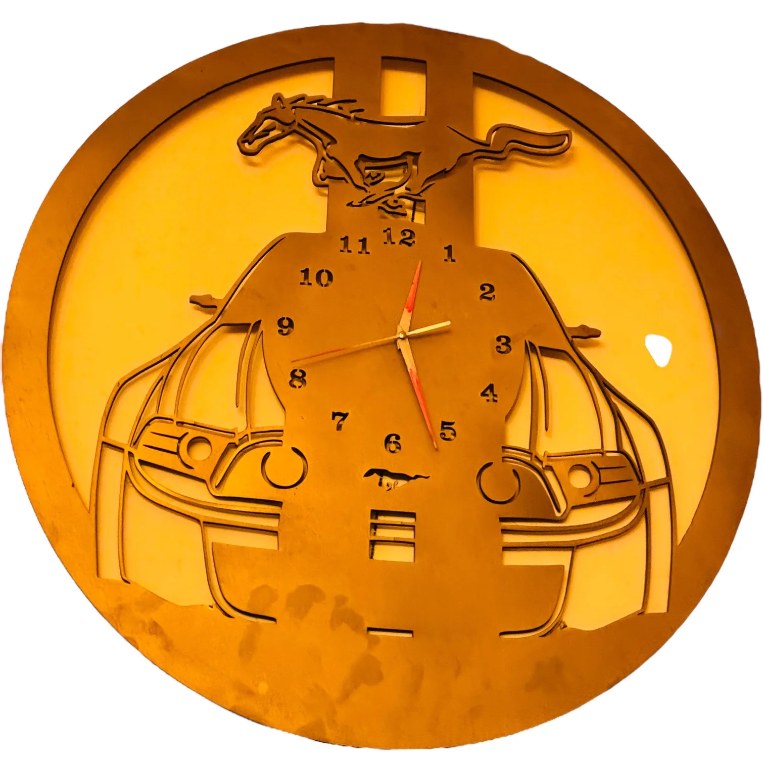 Factory OEM and ODM Wooden Custom Laser Cut Feng Shui Horse Wall Clock for Home Room Decoration Made In Vietnam