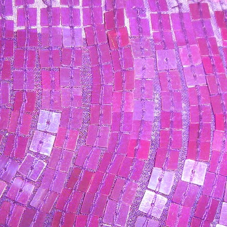 Hand Embroidered Silk  Linen With Beads  Sequins Fabric