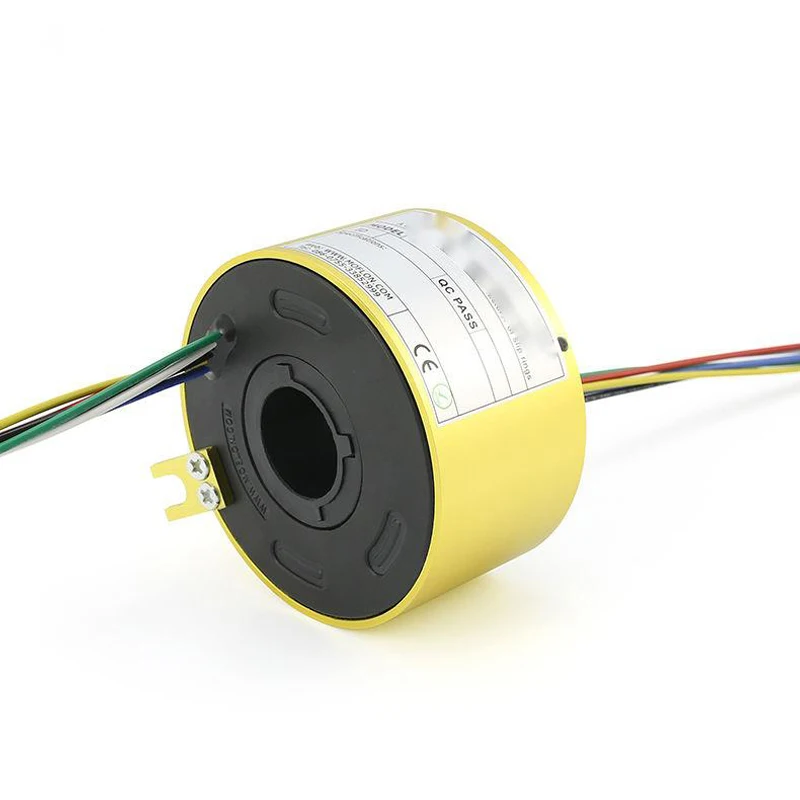 Роторное фланцевое скользящее кольцо, высококачественное электрическое сквозное скользящее кольцо с роторным соединением, скользящее кольцо с фланцевым соединением