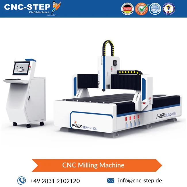 Advanced Technology Efficient T-Rex Servo-1325 Portal CNC Milling Machine with Control Panel from Germany Origin Manufacturer