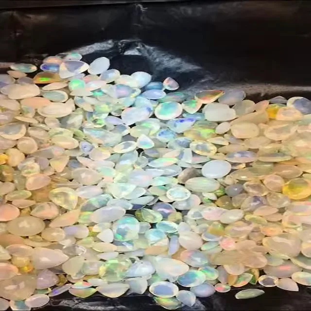 Natural White Fire Opal Loose Gemstone Mix Shape Ethiopia Origin good quality and excellent luster and used in jewelry making