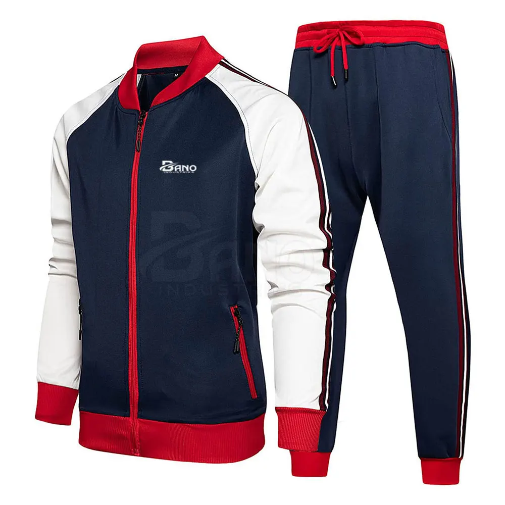 Мужской спортивный костюм с логотипом на молнии