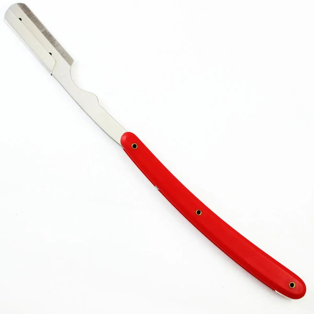 Wholesale Straight Razor with Red Plastic Handle Safety Disposable Feature for Beard Body Use in Barbershops or Personal Care