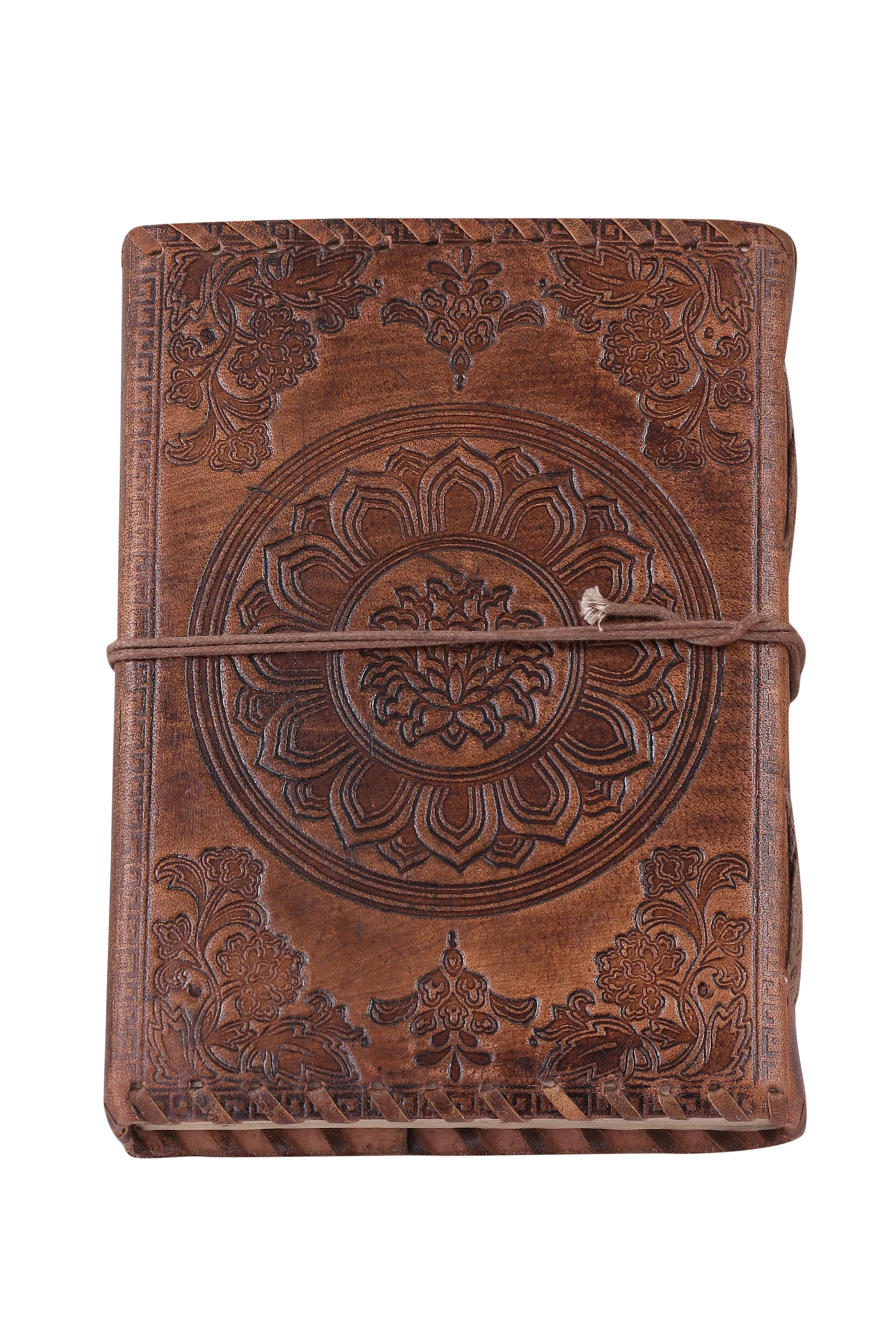 Genuine Designer leather notebook Journal Traveler Diary With Handmade Cotton Softcover Portable Notebook OEM & FBA Product