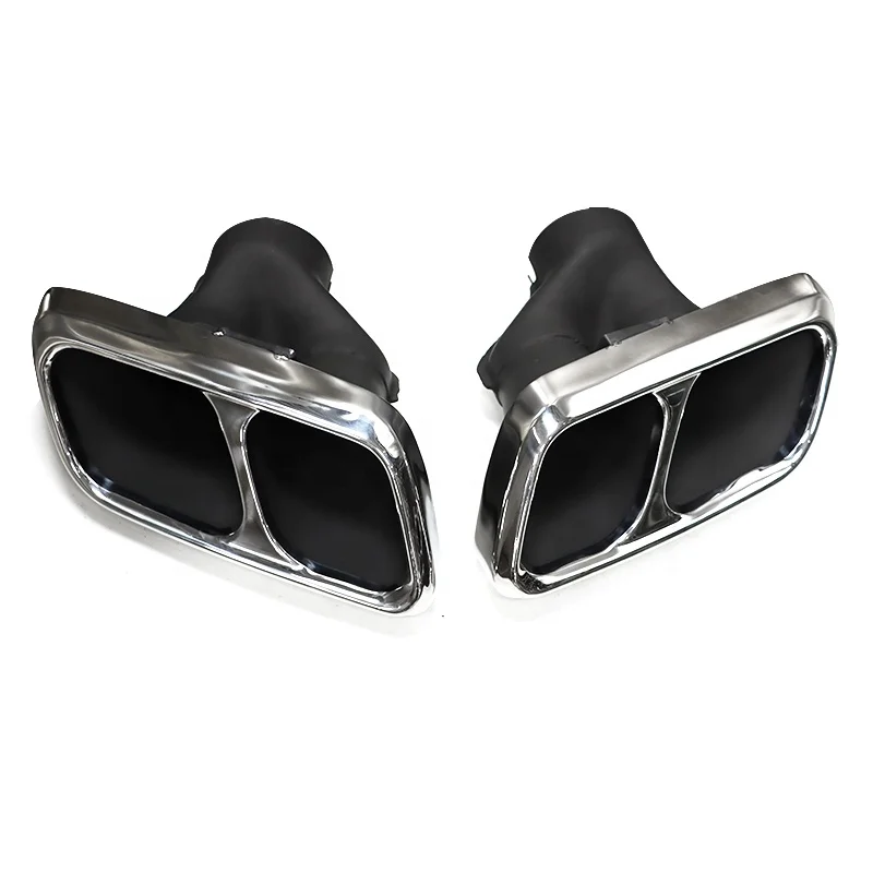 SYPES Factory wholesale silver square muffler tip for 2012-2017 Land Rover svr exhaust pipe modification svr bumper diffuser