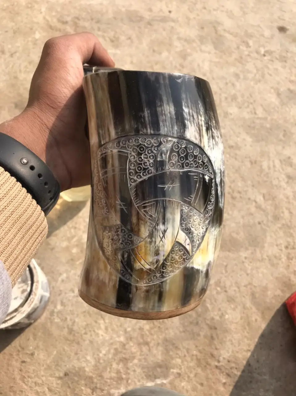 Unique Design Buffalo Horn Drinking Mugs for Beer Drinking and Wine Drinking Available at Wholesale Price From India