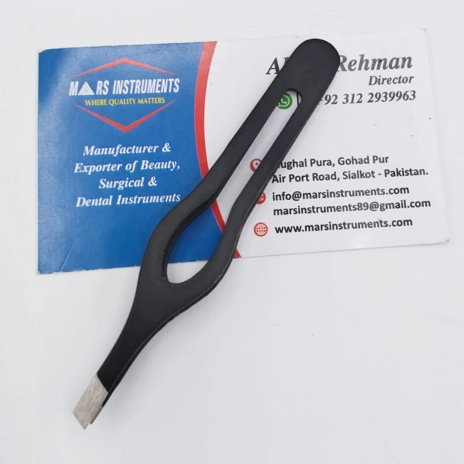 Personalized Eyebrow Tweezers Eyebrow Set Slant Eyebrow Tweezers Black