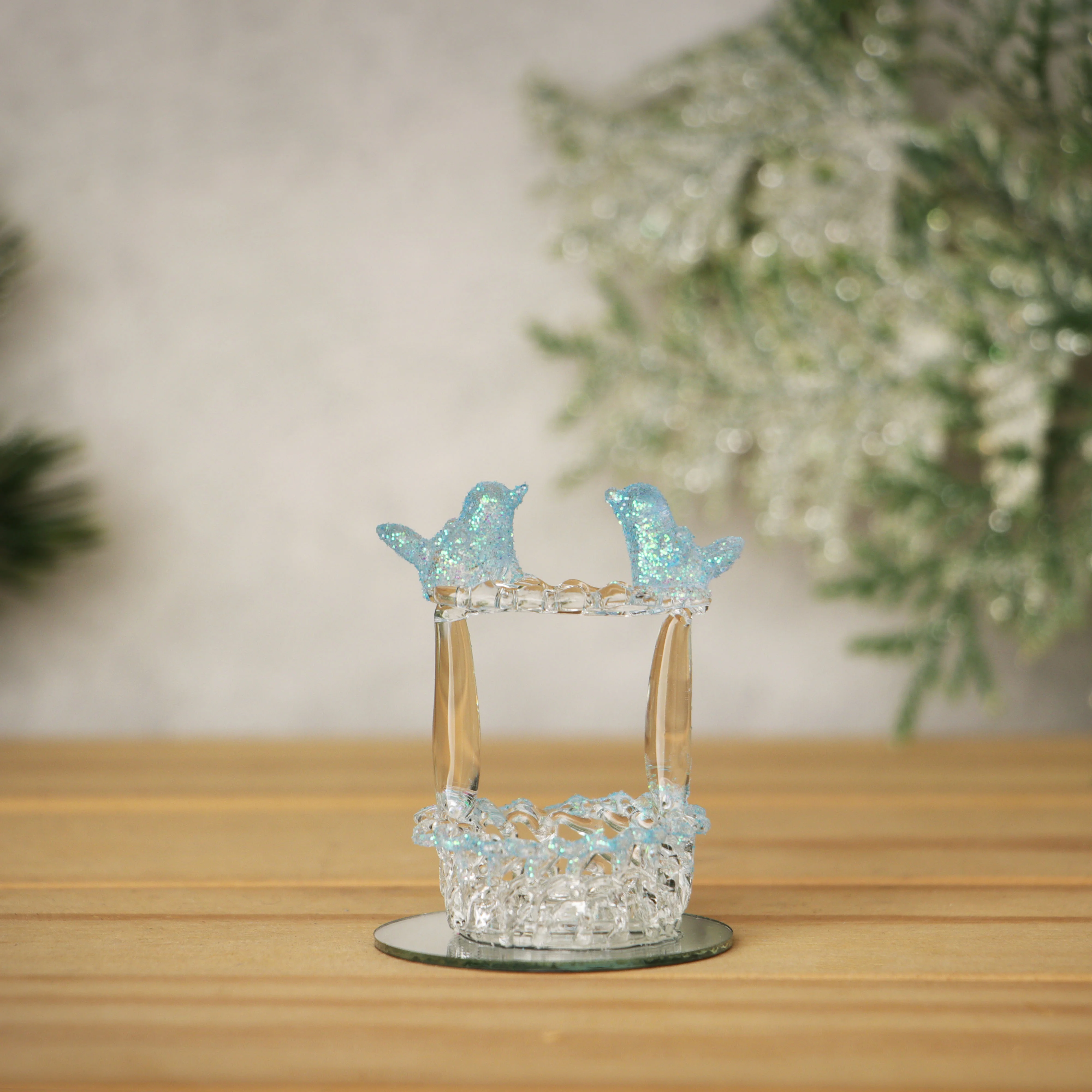 Sparkling Crystal Angel Figurine with Golden Accents - Festive Ornament