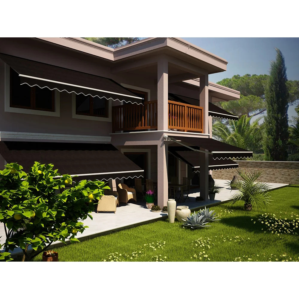 Novosol black - 100% high quality solution dyed acrylic fabric for awnings, large sunshades, marine sails and accessories