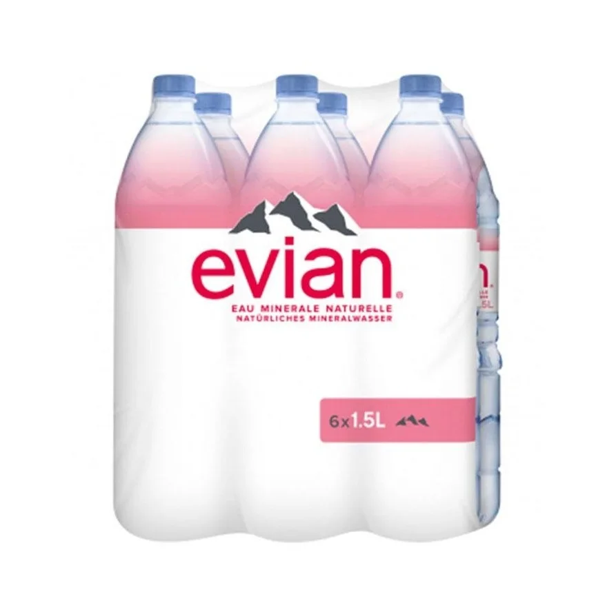 Натуральная родниковая вода Evian (1 5 л/12 ПК) цены на оптовую бутилированную воду evian минеральная 330 мл в бутылке для домашних животных