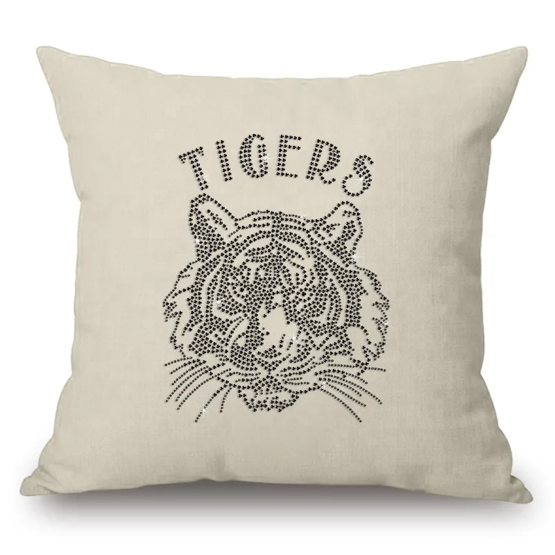 New Arrivals Tiger Hot Fix Iron On Rhinestone Transfer Thermal Transfer Design Rhinestone T-Shirt