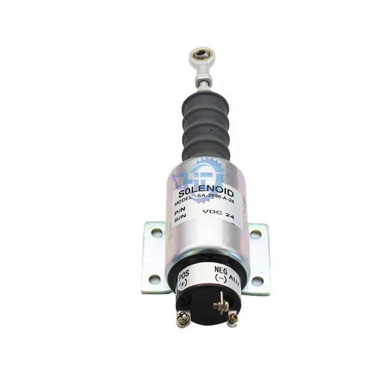 Excavator Engine Shutdown Solenoid Valve 12V 24V Engine Shut Down Stop Solenoid Valve SA-2696-A