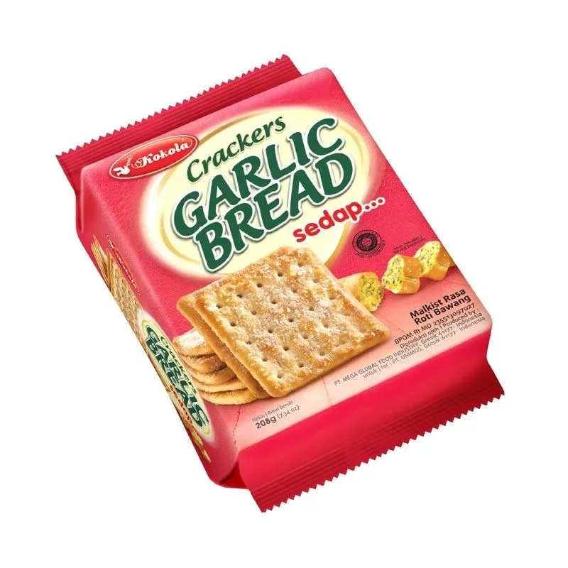 Special Cracker Kokola Garlic Bread Crackers 208gr Salty Cracker Biscuit Snack Baked Goods