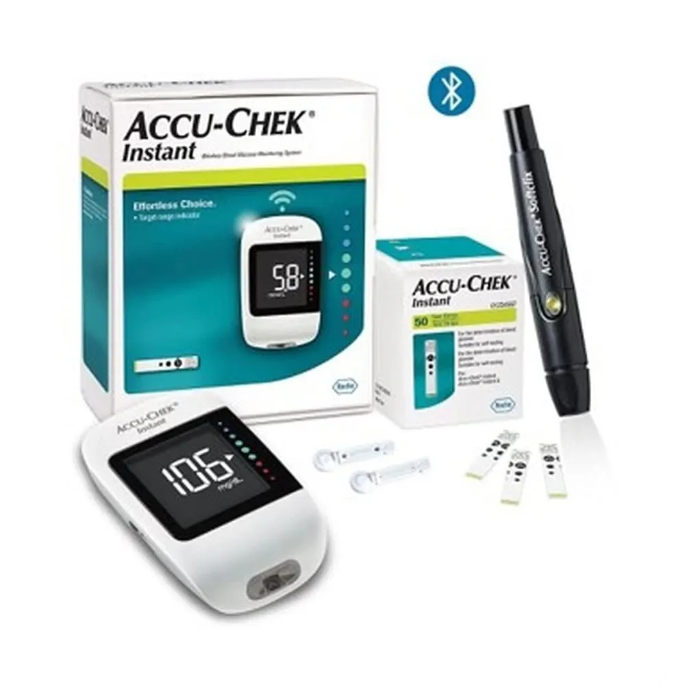 AccuChek/ Accu Chek Instant Glucose Monitoring Meter Kit - With Bluetooth/ Easy to Use/ Accurate