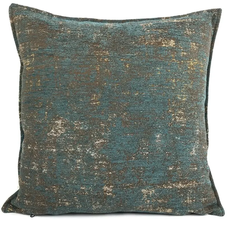 Dark teal Color Plain Sustainable Upholstery Fabric Pillow Cover  45 x45 cm Produced in Turkey Durable Outdoor Covers