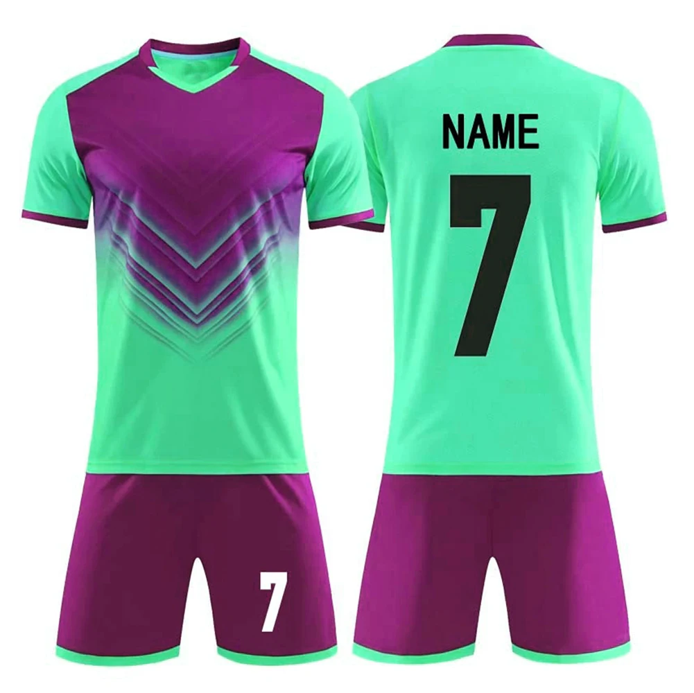 2025 New Fashion Customised Football Team Jersey Soccer Shirt Sets Sublimation Uniform Custom Soccer Wear Uniform