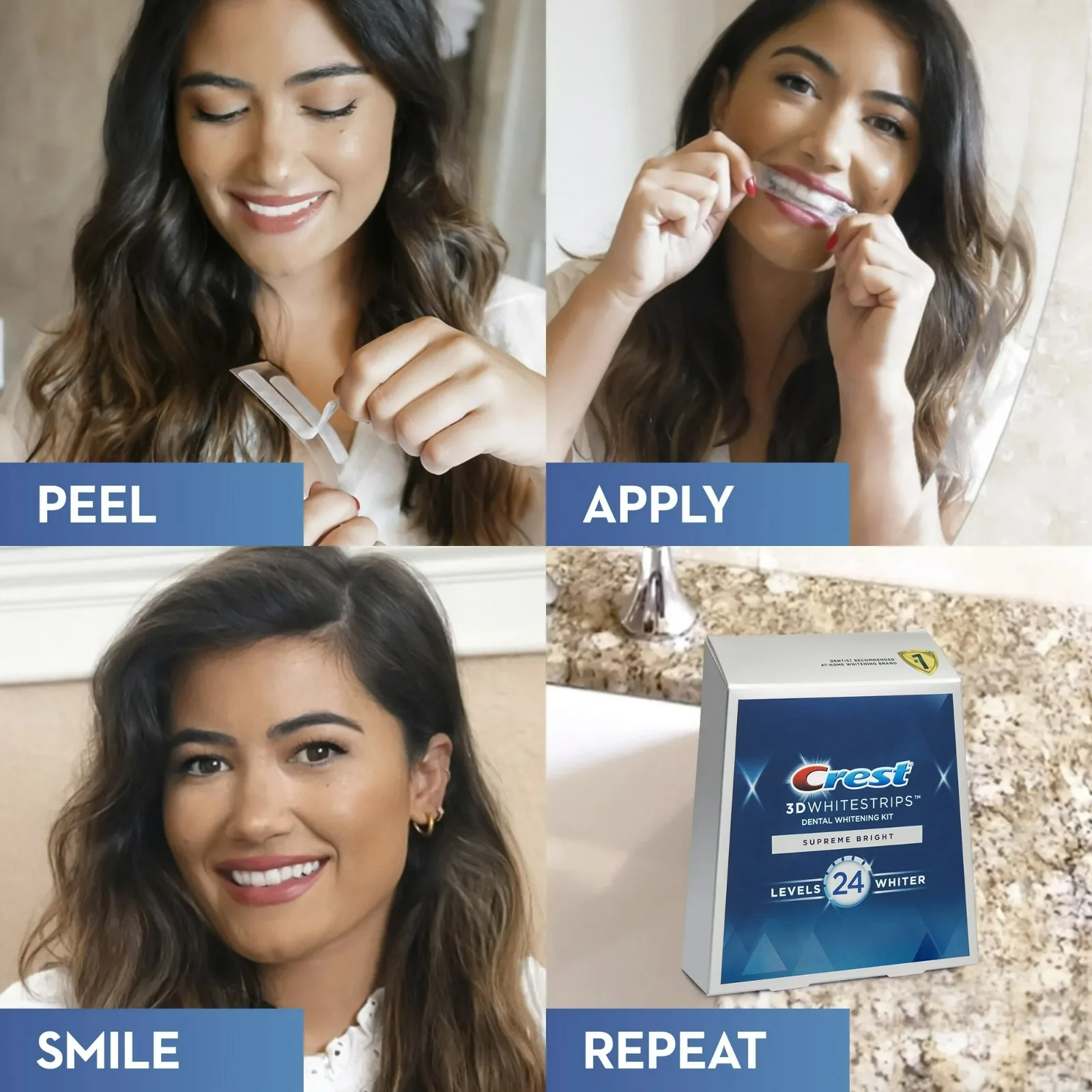 Crest 3D  Bright at-home Teeth Whitening Kit, 21 Treatments