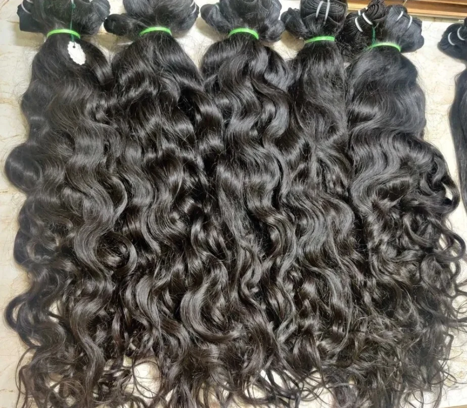 Индийские натуральные человеческие волосы для наращивания необработанная машина двойные пучки волос и оплата PAYPAL принимается