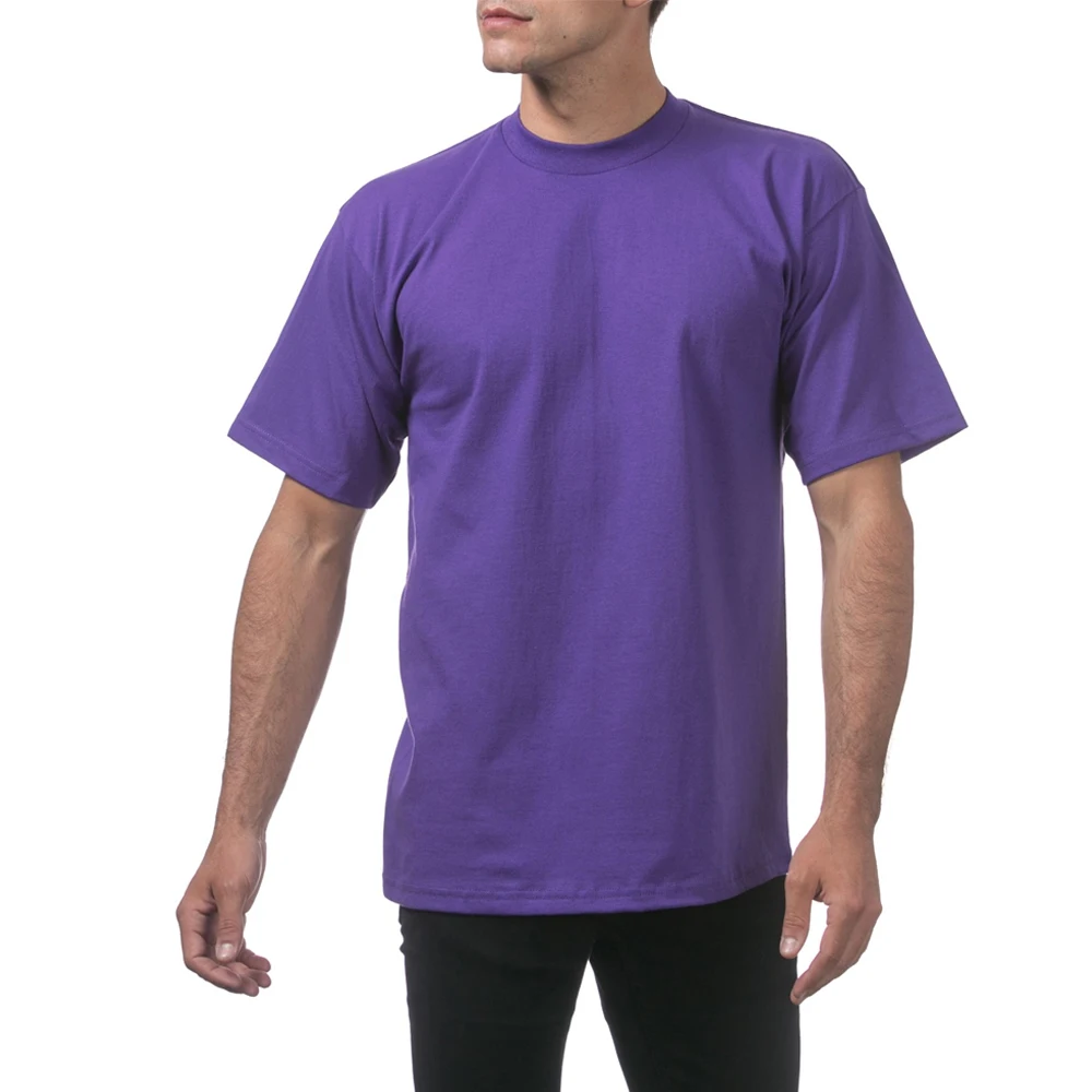 Max Heavyweight Short Sleeve - 7.5 oz Pro Club Heavy Weight Purple T Shirts