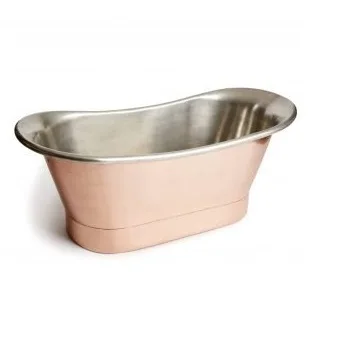 Copper Bathtub With Decorative Finishing Vintage Colored Design Metal Bathtub Multiple Size Design Indoor Bathtub