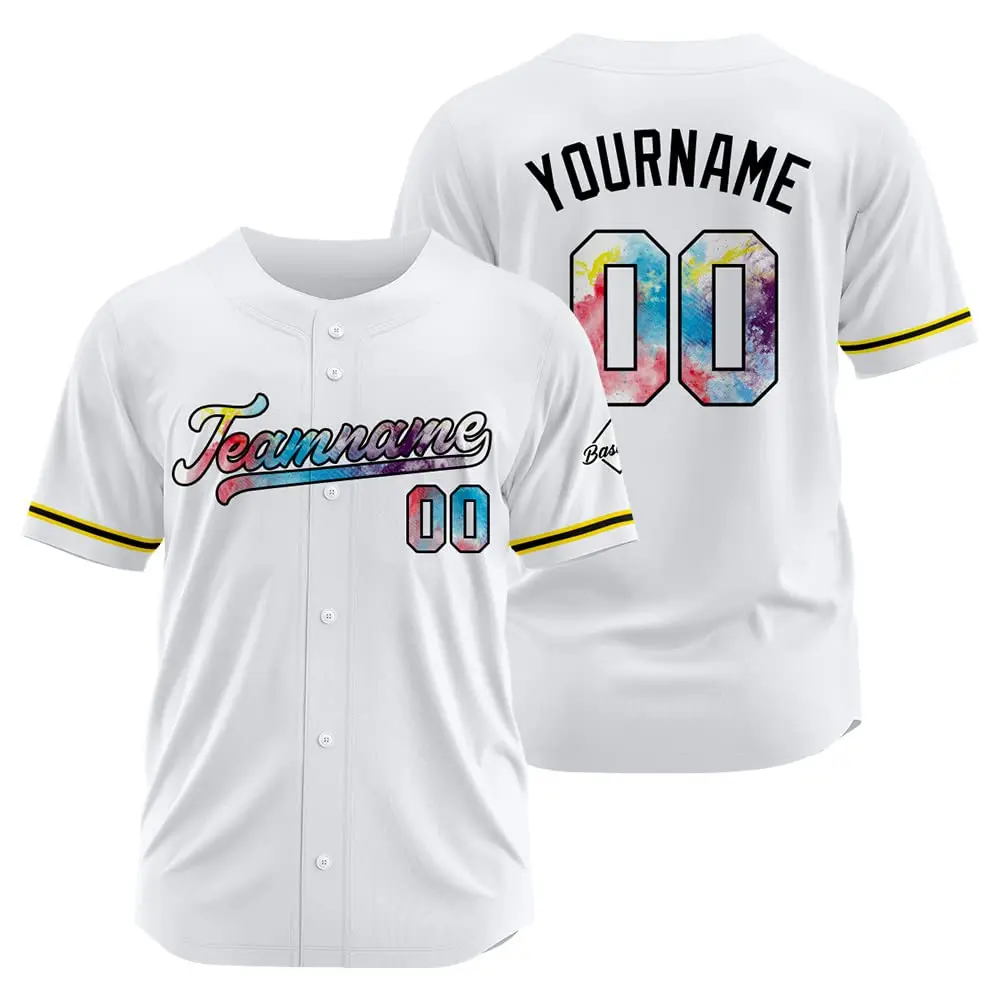 100% Polyester Sublimation Printed Baseball Jerseys for men Softball Jerseys College Baseball T-Shirts