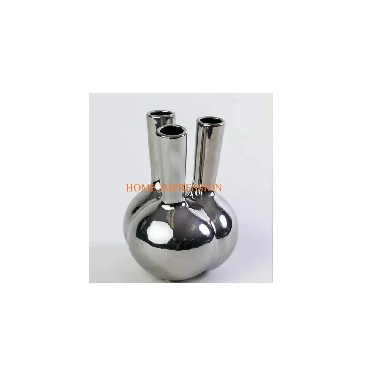Made of Stainless Steel Shiny Polished Metal Flower Vases and Pots Attractive New Arrival Handmade Classic Steel Flower Vases