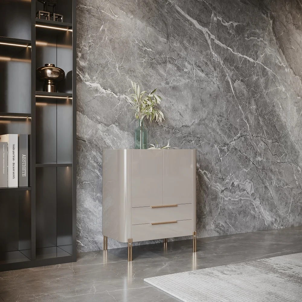 Nordic style living room ceramic top TV Stand Cabinet