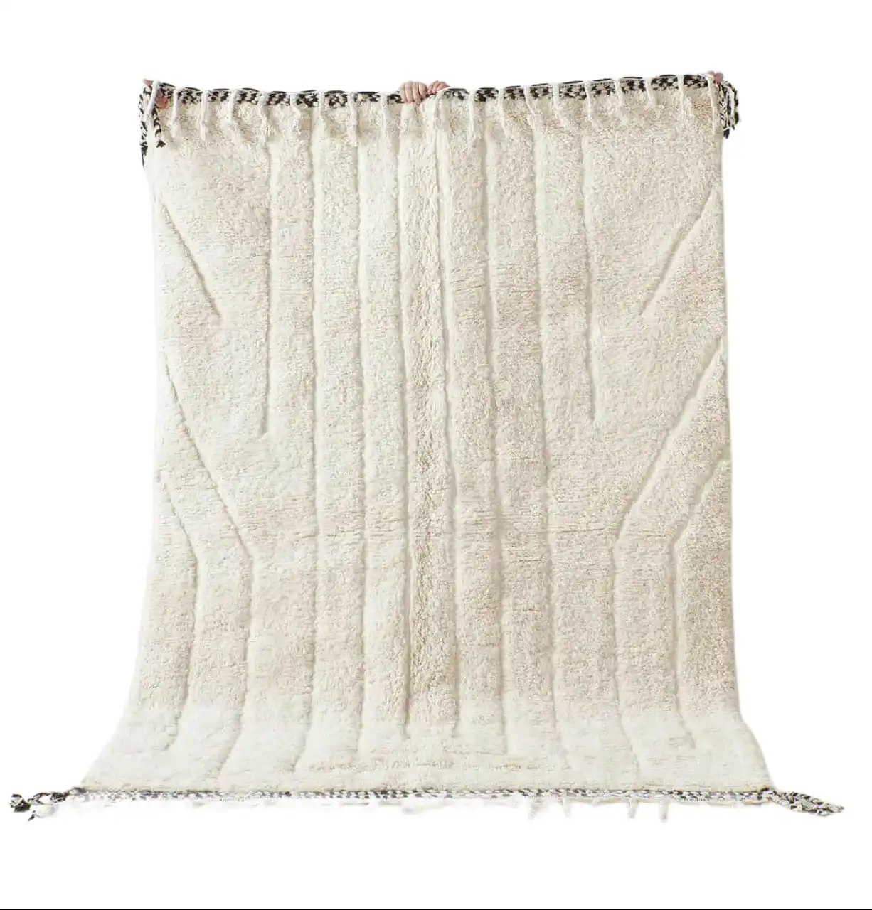 Handmade Authentic Moroccan Beni Ourain Rug Carpet , Azilal Rug, Tapis