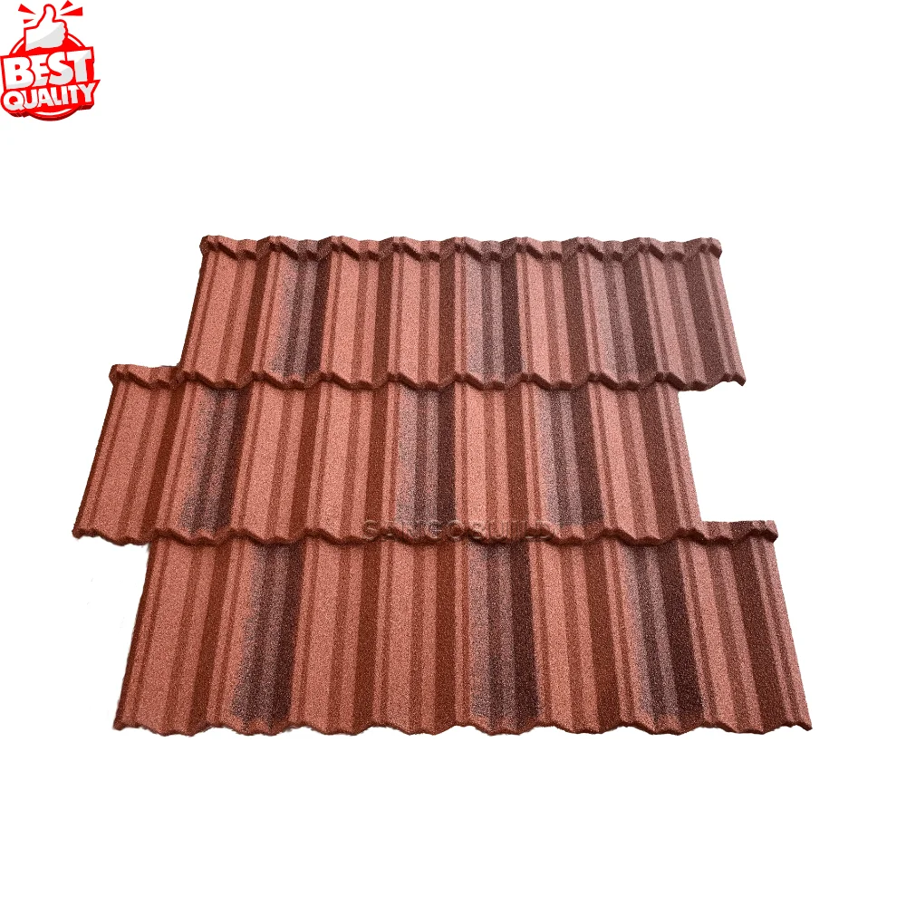 Waterproof Corrugated 50 years Durable Colorful Stone Coated Metal Roofing Tile Shingles Roof