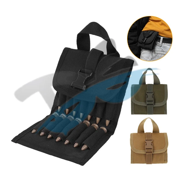 Foldable Tactical Molle  Pouch Hunting Shooting Bullet Bag Belt Bullet Case