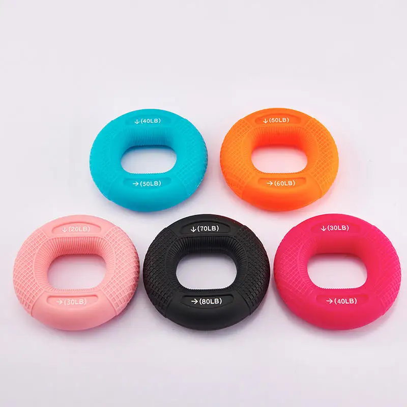 Adjustable Adjustable Hand Grip Strengthener, Forearm, Fingers Exerciser - Silicone Rings for Muscle Training, Sports