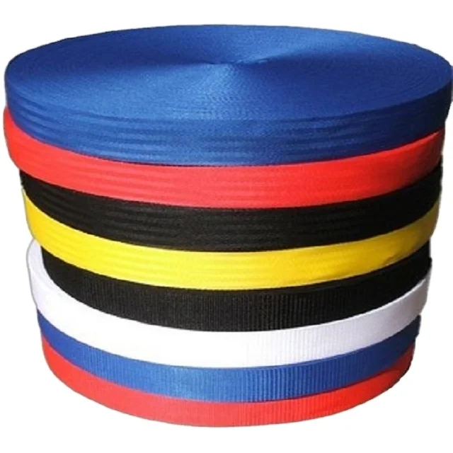 polyester woven webbing heavy duty polyester flat webbing sling belt high quality polyester webbing belt tape