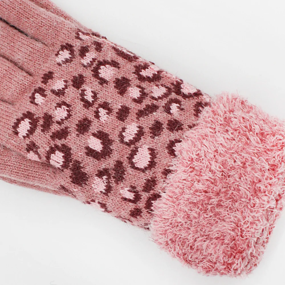 Double Layer Knitted Gloves For Women