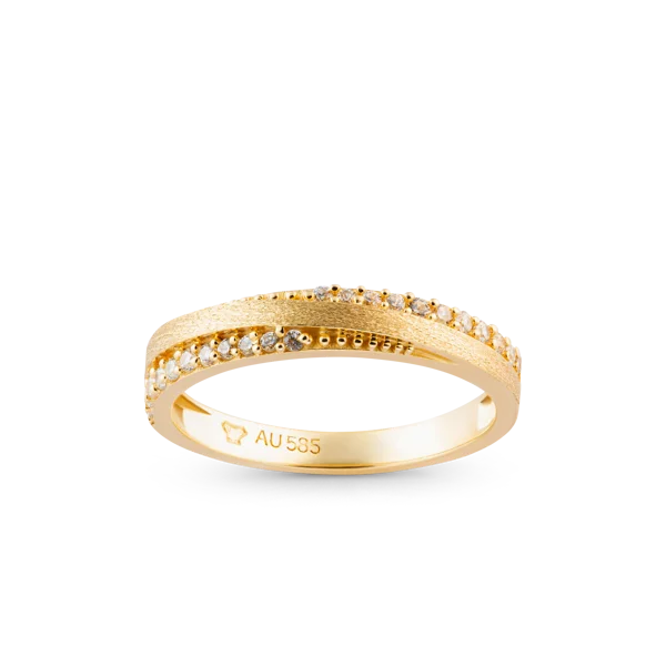 pure gold ring custom rings wedding rings cubic zirconia stones jewelry wholesale jewelry manufacturer vietnam HTJ brand NC653
