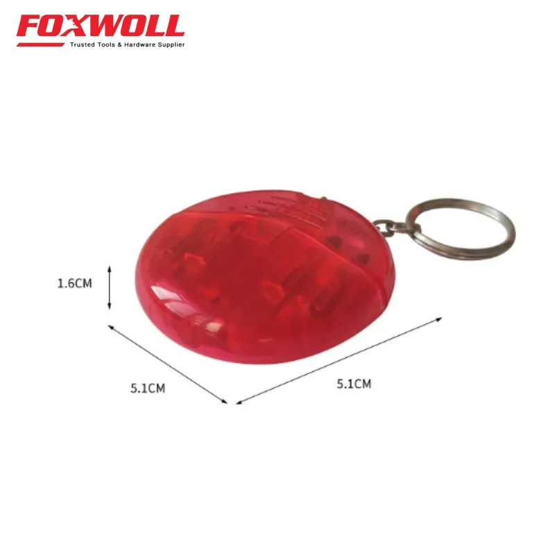 5-in-1 Key Chain Mini Tool Set with measure tape