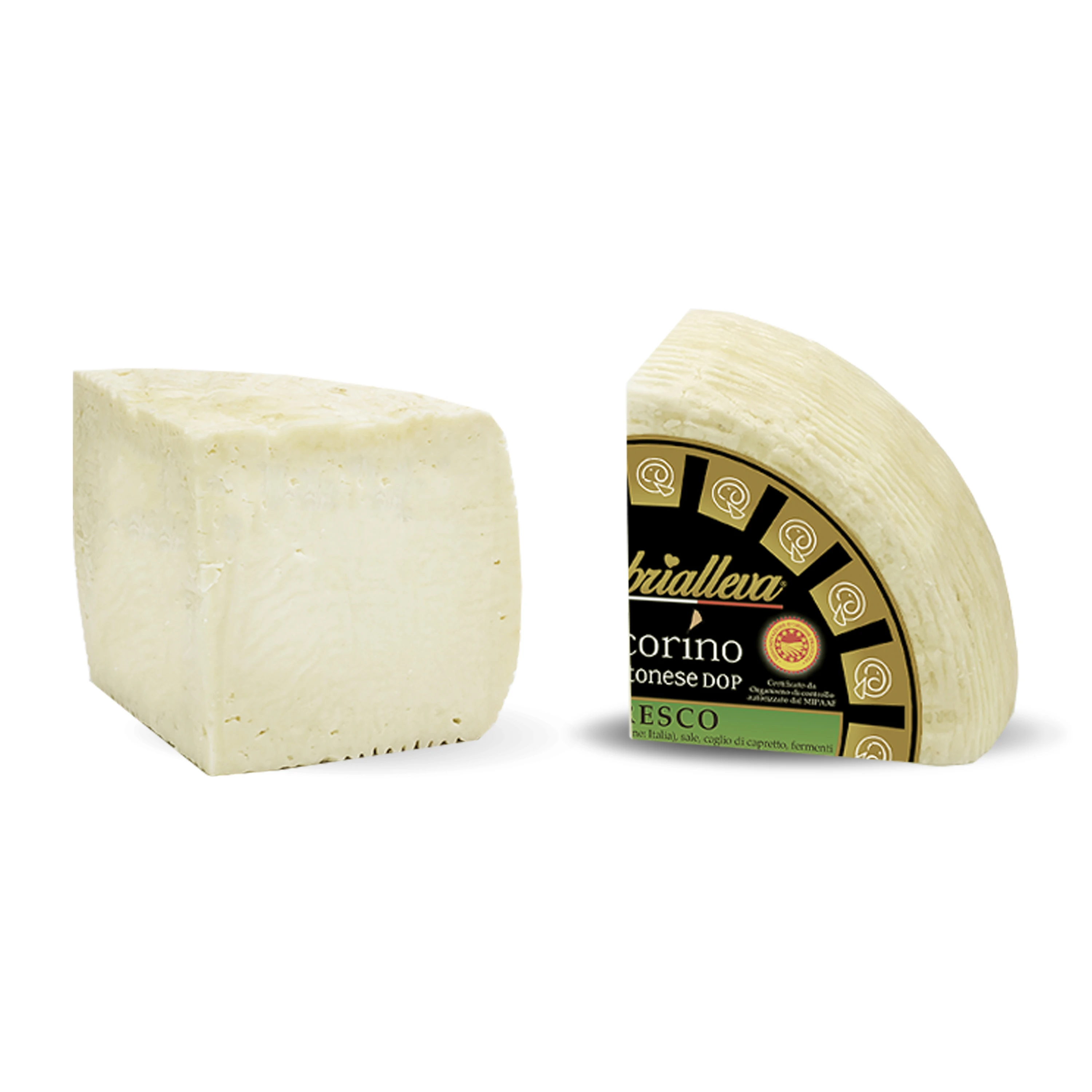 Lovely and Sweety piece of Fresh sheep cheese PECORINO CROTONESE PDO, made in Italy 0,500Kg