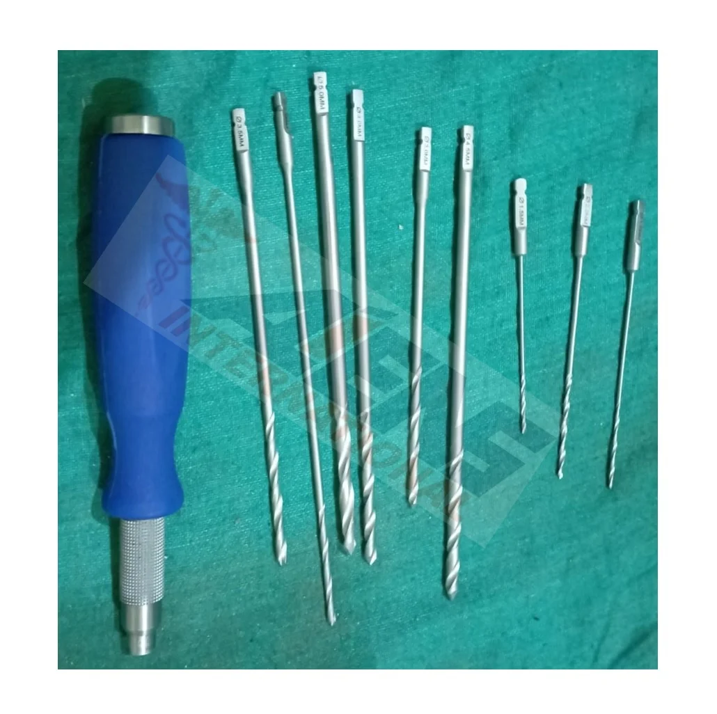 High Quality Orthopedic Instrument AO Quick Coupling Handle Straight Quick Couple Handle With Bone Drill Bits