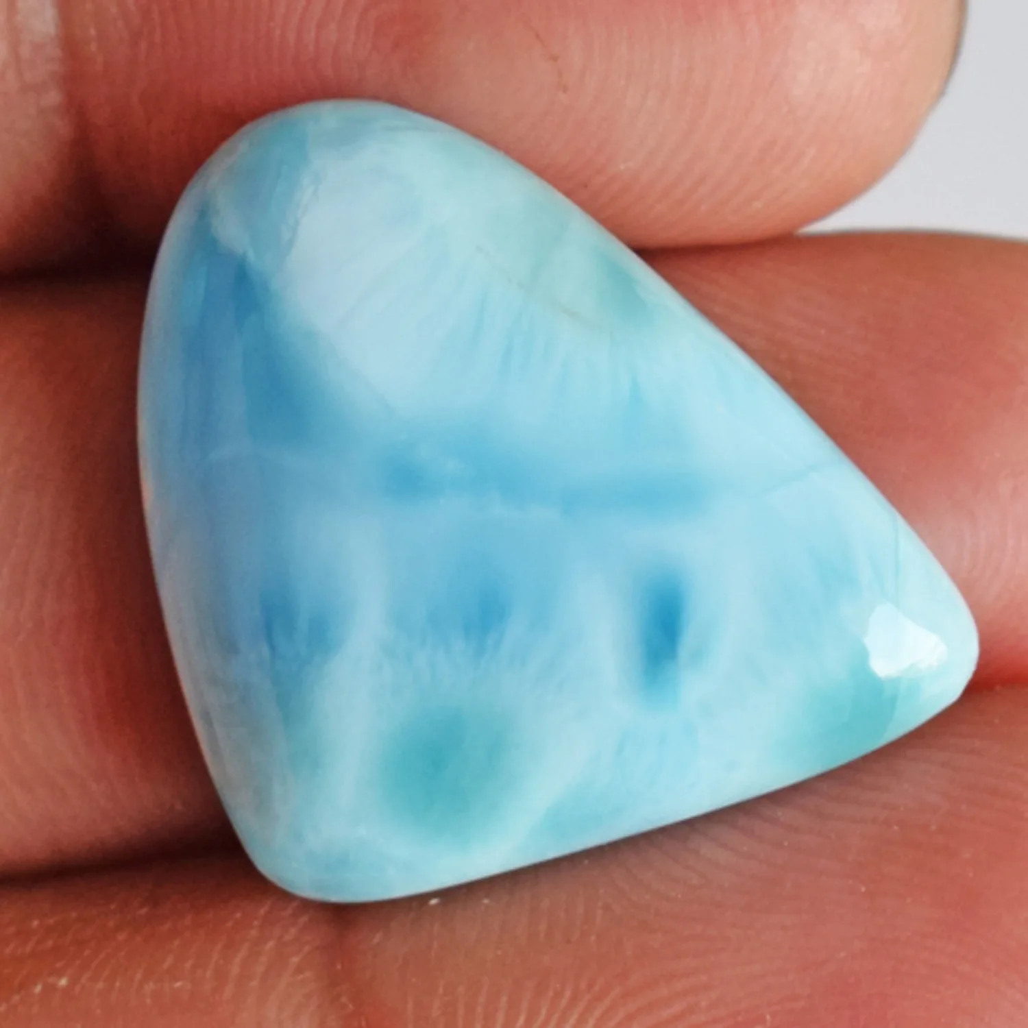 Natural Sky Blue Larimar 23 CTS Cabochon Size 3-21 MM Blue Pectolite Gemstone For Pendant Making Directly From Manufacturer