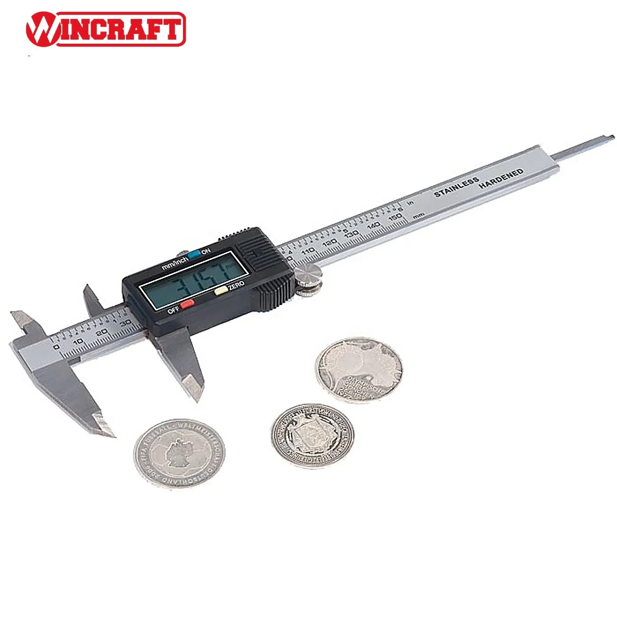 150mm Digital Caliper with Mm/Inch Conversion for External Internal Depth Pitch Measurements